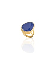 Kadir Jewellery 22 Ayar Altın Kaplama Kadın Fosil Taşlı Yüzük