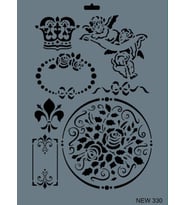 Rich New Seri N-330 Stencil 35x25 cm