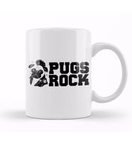 Cute & Funny Pugs Rock Pug Owners Rocker Kupa Bardak Porselen