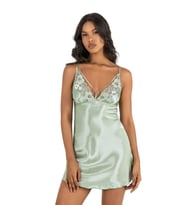 PRİMODA SATEN GECELİK 8245 (Su Yeşili)