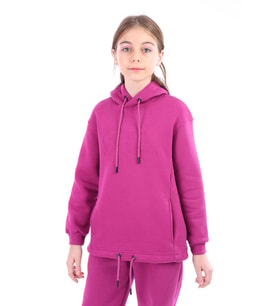 Toontoy Kız Çocuk Nakışlı Sweatshirt (Mürdüm)