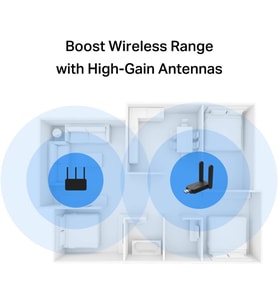 MA32H, AC1300 Mbps, Çift Bant, USB 3.0, Yüksek Çekim Güçlü Wi-Fi 5 USB Adaptör