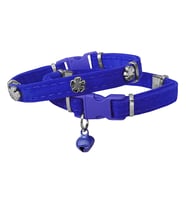 Markapet Kadife Kedi Boyun Tasması Yoncalı 20-32 cm Mavi