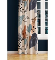 Art 5 Desenli Süet Oturma Odası Salon Fon Perde Dijital Baskılı Ekstrafor Büzgü TEK KANAT PRD-1050