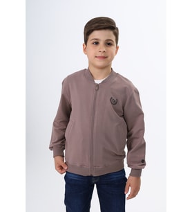 Toontoy Erkek Çocuk Baskılı Hırka (Acı Kahve)