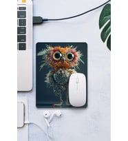 SonicTouch Kokoş Baykuş Pürüzsüz Yüzey Kaymaz Taban Dikişsiz Kenar Gamer Oyuncu Mouse Pad 19x23cm