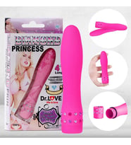 DrLove Güçlü Titreşimli Mini Vibratör Pırlanta Desenli Pembe dildo