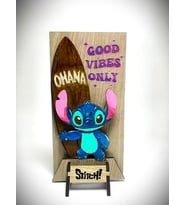 DÜKKAN DESİGN LAZER KAZIMA EL BOYAMA STITCH AHŞAP BİBLO