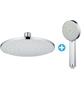 T-MAY Banyo Lidya Yuvarlak Tepe Duş Başlığı Krom+El Duş Başlığı