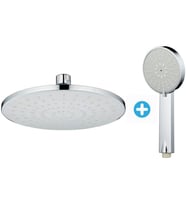 T-MAY Banyo Lidya Yuvarlak Tepe Duş Başlığı Krom+El Duş Başlığı