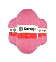 5 Adet Kristal Çift Katlı El Örgü Lif İpi Koyu Pembe K1790