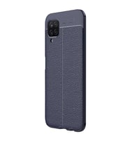 Samsung Galaxy M12 Deri Görünümlü Silikon Lacivert