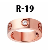 Kartier Taşlı Yüzük Rose Renk 19 Numara