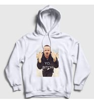 Presmono Unisex Beyaz Yo Bitch Jesse Pinkman Breaking Bad Kapüşonlu Sweatshirt 313238tt