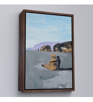 Çerçeveli Salvador Dali - Adolescence Tablo (Altın)