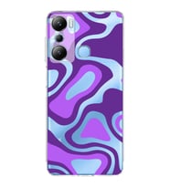 PrintiFy İnfinix Hot 20i Uyumlu Kamera Korumalı Renkli Desen Tasarımlı Şeffaf Silikon Kılıf