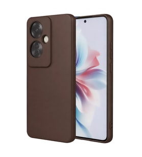 Oppo Reno 11F Kılıf First Silikon - Kahverengi
