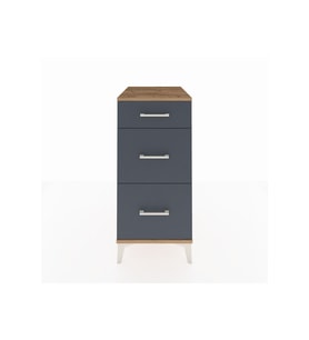 Kronos Komodin 3 Çekmeceli 44x59x96 Çam-Antrasit