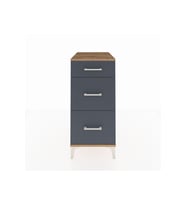 Kronos Komodin 3 Çekmeceli 44x59x96 Çam-Antrasit