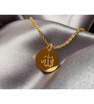 kararmaz çelik allah yazılı zincir kolye
