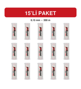 Kapsüllü Elastik Yem İpi 200mt 0.15mm ( 15 li Paket )
