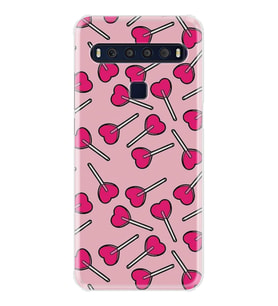 TCL 10L 10 Plus 10SE 20E 20SE 30SE L7 Kılıf Desemli Silikon Heart Lollipop 1414