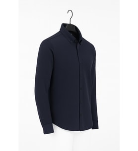 Gewer Uzun Kol Slim Fit İçi Polarlı Erkek Gömlek - 7440 (Lacivert)