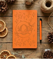 Kişiye Özel O Harfli İsimli Defter Doğum Günü Hediyesi (Turuncu)