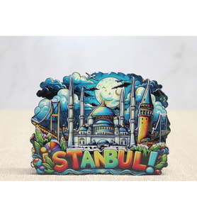 Ahşap İstanbul Temalı Magnet