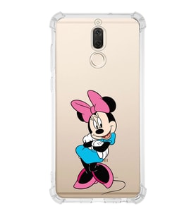 Huawei Mate 10 Lite  Köşe Korumalı Antişok Kapak Minnie Mouse Tasarımlı Şeffaf  Kılıf