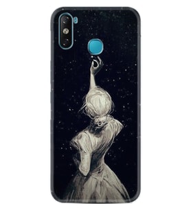 Infinix Smart 4 Kılıf Resimli Desenli Baskılı Silikon Kılıf Star Woman 1332