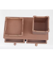 Hobi adn 90066 Dekoratif Kalemlik Set İkili Model HAM MDF Ahşap Çekmece El yapımı