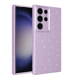 Galaxy S23 Ultra Kılıf Kamera Korumalı Simli Lüks Zore Koton Kapak