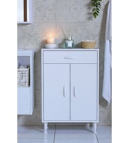 Eliusta Rose 70 cm Beyaz 1 Çekmeceli Banyo Mutfak Dolabı 4 Bölmeli 3 Raflı Çok Amaçlı Dolap 70x88x32,5 cm