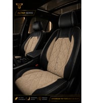 Kia Sportage 2010+ Uyumlu Altar Serisi Tay Tüyü Bej Siyah Premium Koltuk Kılıfı