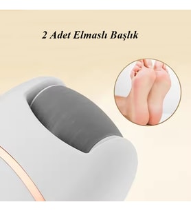 Şarjlı Topuk Nasır Giderici 2 Kademeli 2 Başlıklı Ayak Yumuşatıcı Törpü Ayak Bakım Seti