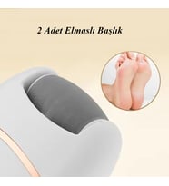 Şarjlı Topuk Nasır Giderici 2 Kademeli 2 Başlıklı Ayak Yumuşatıcı Törpü Ayak Bakım Seti