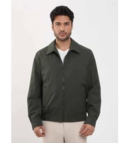 Dufy Haki Erkek Regular Fit Düz Klasik Yaka Bomber Mont - 104389