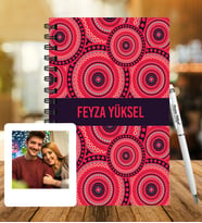 Kişiye Özel Ahşap Defter Kalem & Instagram Çerçeve Hediye Seti