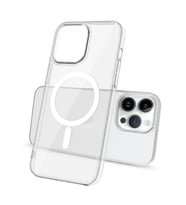 Lexroo iPhone 14 Pro Kılıf Wireless Şarj Özellikli Şeffaf Tek Kamera Çerçeveli Porto Kılıf - Renksiz