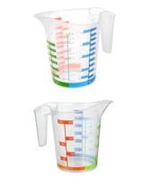 Ölçü Kabı Dereceli Renkli 1000 Ml + 300 Ml Set