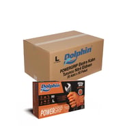 Dolphin Nitril PowerGrip Ekstra Kalın Elmas Dokulu Eldiven Turuncu Large Büyük Boy - 50'li 20 Paket
