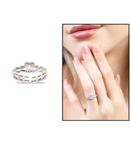 Beyaz Zirkon Taşlı Çark Tasarım Silver Renk Free Size 925 Ayar Gümüş Kadın Yüzük