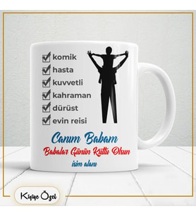 Babalar Günü Özel Hediye Çay Kahve Kupa Bardak-baba50