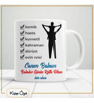 Babalar Günü Özel Hediye Çay Kahve Kupa Bardak-baba50