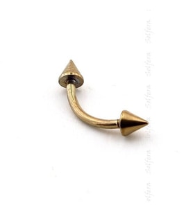 GOLD TONE SİVRİ UÇLU VÜCUT PİERCİNG P315