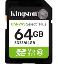 64Gb Sdxc Canvas Select Plus Gen3 100Mb/S C10 Uhs-I U1 V10 (Çok Renkli)