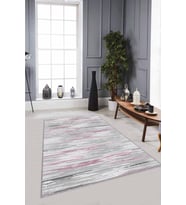 Pembe Sade Desensiz Kaymaz Tabanlı Dekoratif Halı TA04 - 100 x 160 cm