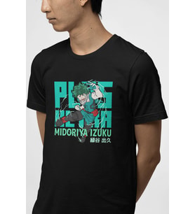 My Hero İzuku Plus Ultra Siyah Tişört 