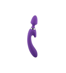 LEBOOM Çift Taraflı Klitoris ve G-Spot Uyarıcı Wand Massager Dildo Vibratör - Pembe